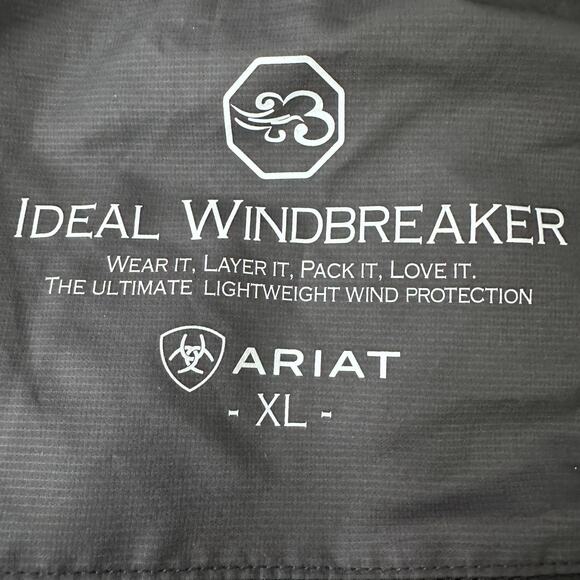 Ariat Ideal Windbreaker Jacket Men’s XL Dark Gray Long Sleeve Pockets Full Zip - Picture 5 of 12